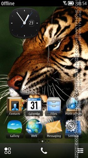 Capture d'écran Sumatran Tiger thème