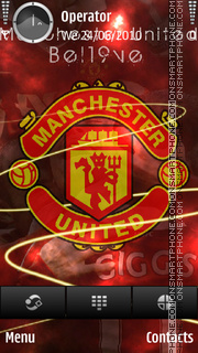 Manchester united bel19e tema screenshot
