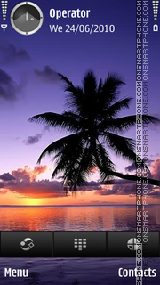 Purple sunrise tema screenshot