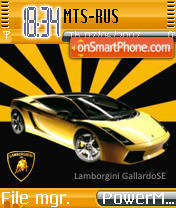 Yellow Gallardo tema screenshot
