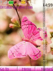 Pink Butterfly 02 tema screenshot