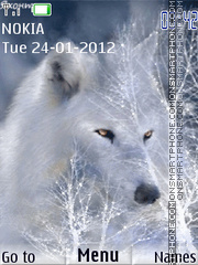 Скриншот темы Snowy Wolf
