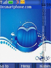 Blue Valentine Heart theme screenshot