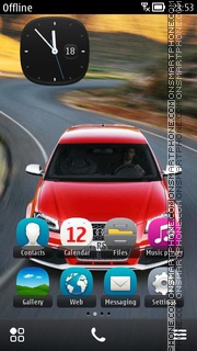 Red Audi RS theme screenshot