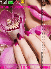 Pink Orchid tema screenshot