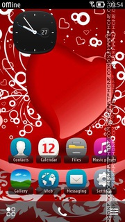 Red Heart 06 tema screenshot