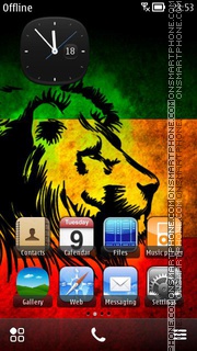 Rasta Lion 01 tema screenshot