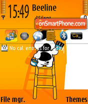 Cow Orange tema screenshot