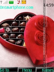 Valentine Love Sweets es el tema de pantalla