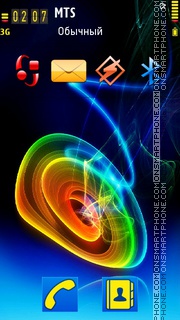 Rainbow Circle tema screenshot