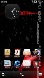 Black Red 01 tema screenshot