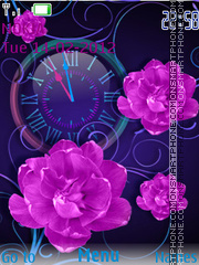 Purple Flowers theme screenshot
