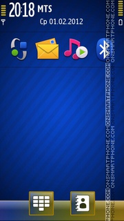 Blue Fibre Lite theme screenshot