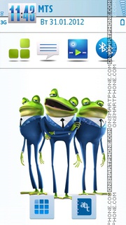 3 Frogs tema screenshot