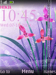 Purple Flowers theme screenshot