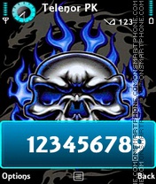 Blue Skull theme screenshot