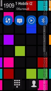 Symbian phone blue 5th tema screenshot