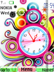 Colorful Nice Clock es el tema de pantalla