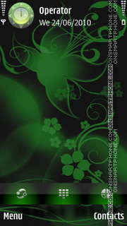 Abstract Green theme screenshot