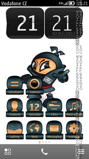 Tehk Ninja For Symbian Anna es el tema de pantalla
