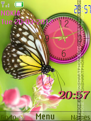 Butterfly Clock es el tema de pantalla