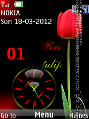 Скриншот темы Tulip clock 01