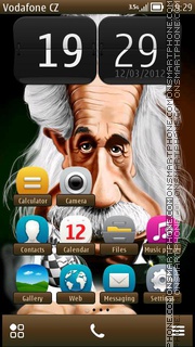 Caricature Albert Einstein tema screenshot