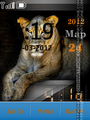 Скриншот темы Lion Clock