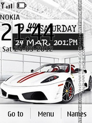 Capture d'écran Ferrari f430 clock thème