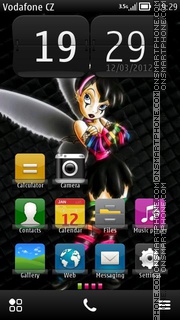 Colorful Tinkerbell theme screenshot
