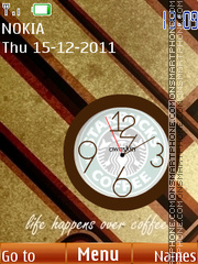 Clock with fine logo menu theme screenshot