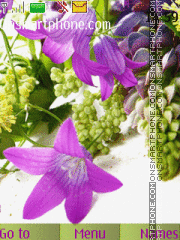 Purple Flower tema screenshot