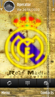 Capture d'écran Real Madrid club de futbol thème