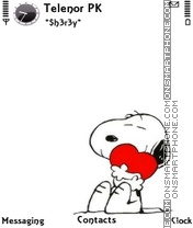 Capture d'écran Snoopy Heart thème