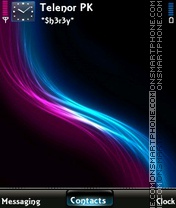 Blackish Pink Blue theme screenshot