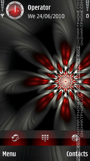 Скриншот темы Abstract Black Red