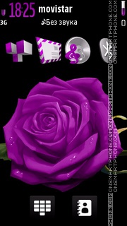Скриншот темы Violet Rose 01