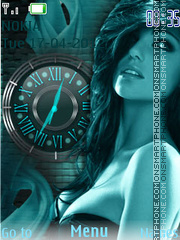Blue Clock tema screenshot