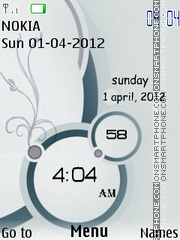 Capture d'écran Vector Clock thème