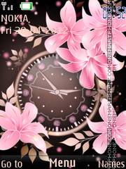Скриншот темы Pink flowers