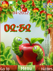 Capture d'écran Apple Worms thème
