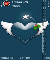 Capture d'écran Blue Heart Wings thème