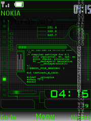 Green Clock tema screenshot