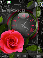 Rose Clock es el tema de pantalla