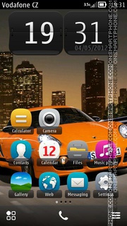 Capture d'écran Orange Porsche thème