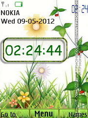 Abstract Summer Flowers tema screenshot