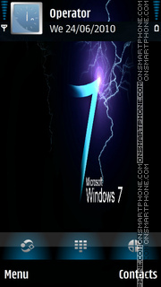 Capture d'écran Blue W7 thème