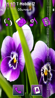 Purple Flowers 03 tema screenshot