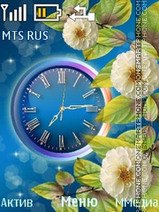 Скриншот темы Flower Clock
