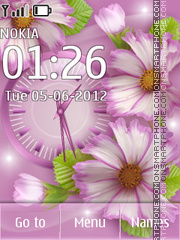 Pink Flowers tema screenshot